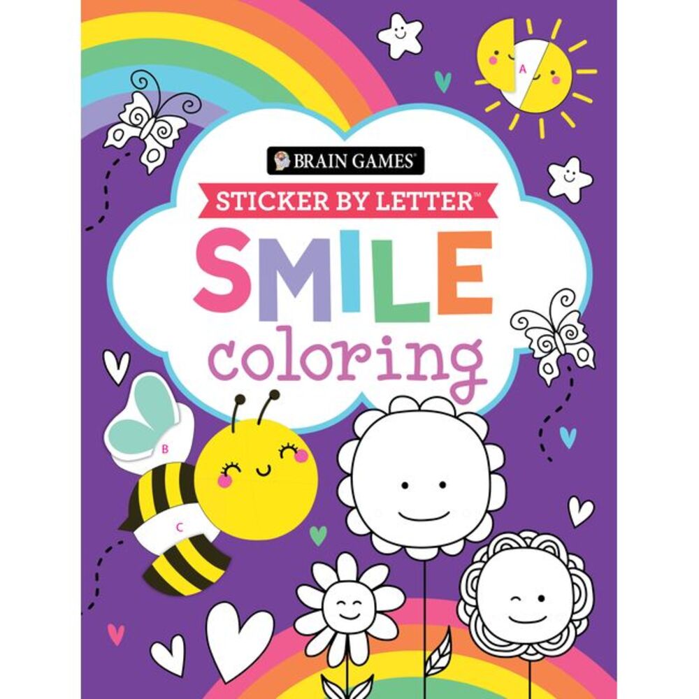 Brain Games - Sticker by Letter - Coloring: Smile -- Publications International